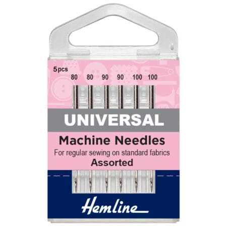 Hemline Sewing Machine Needles: Universal: Mixed Heavy: 6 Pieces