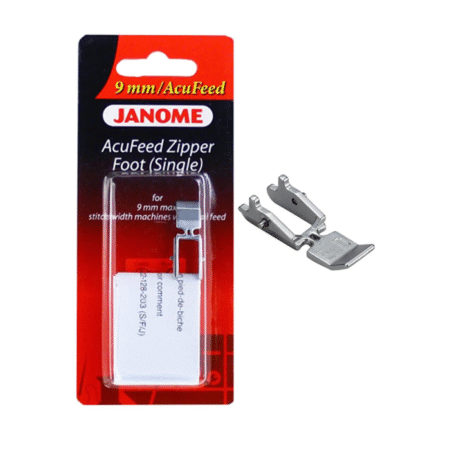 Janome Acufeed Zipper Foot Narrow - 9mm Category D 202128007