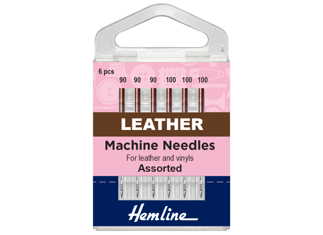 Hemline Sewing Machine Needles | Leather | Mixed | 6 Pieces