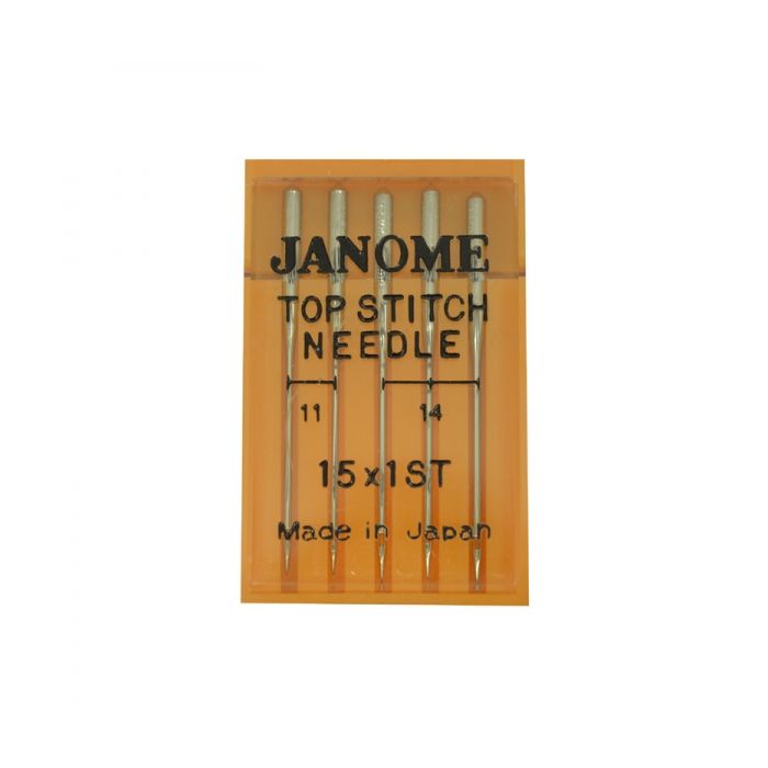 Janome 15 x 1ST Assorted Top Stitch Sewing Machine Needles